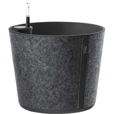 Poétic CASA SLEEVE Blumenkübel Slate anthrazit rund Ø 26,2 cm - Kunststoff & Vlies (1/5)