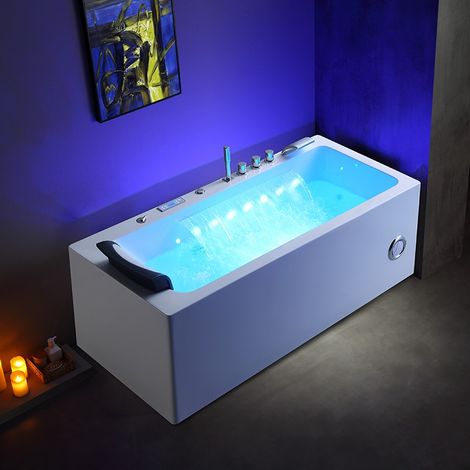 Baignoire balneo HAMILTON 160 1 place ARCHIPEL® 160x75 - DROITE (1/5)