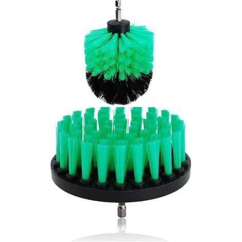 3-in-1 Cleaning Brush + 5-inch Medium Heavy Duty for Bathroom Surfaces, Bathtub, Shower, Tile and Grout (1/5)