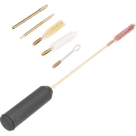 Ensemble de brosses de nettoyage, poils en laiton et bronze phosphoreux, brosse à main pour usage domestique, nettoyage de bouteilles, vases, éviers, seaux en plastique noir, ensemble de 9 mm (1/5)