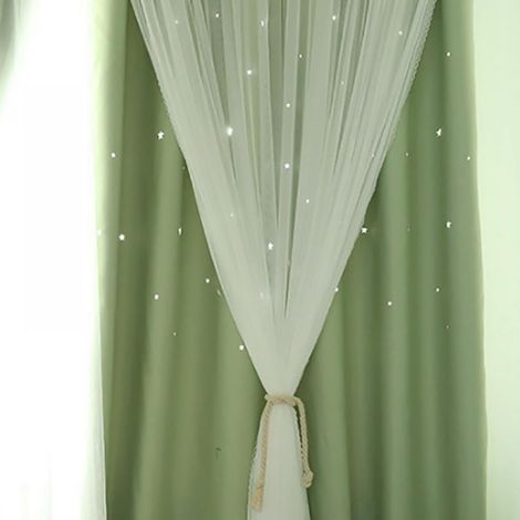 Rideau - Occlusion Élevée - 100 % Polyester - Trou Anneau - Longueur 200 cm - Pour Chambre Enfants Ou Salon - 1 Pièce (1/5)