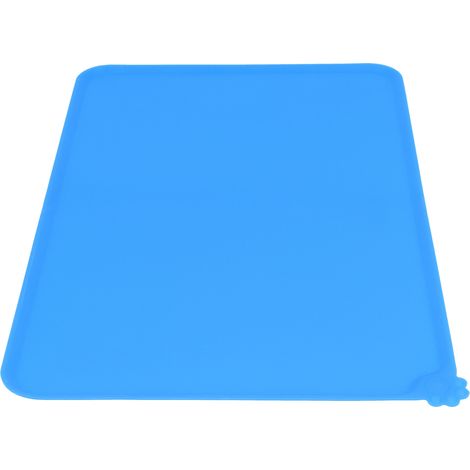 Wasserdichte, rutschfeste und auslaufsichere Silikonmatte für Hundenäpfe, blaues Fütterungszubehör (1/5)