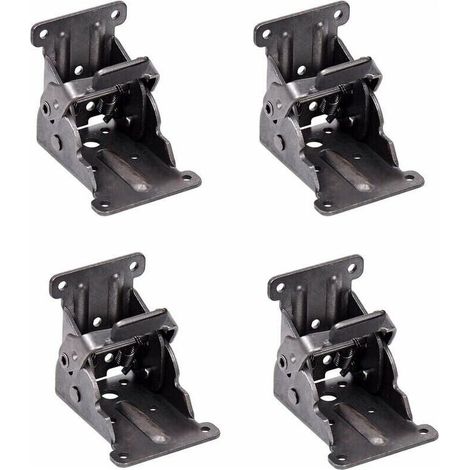 Charnières Autobloquantes, Support de Support Pliable Raccords de Jambe et Accolade de Coin, Pour les Pieds Pliants Établi Pliant, (4 pièces) (1/5)