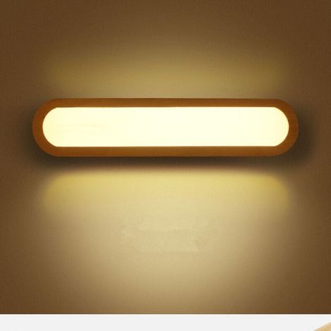Applique murale LED nordique en bois massif pour chambre, couloir, escalier, lampe de lecture carrée créative en bois, décoration intérieure (1/4)