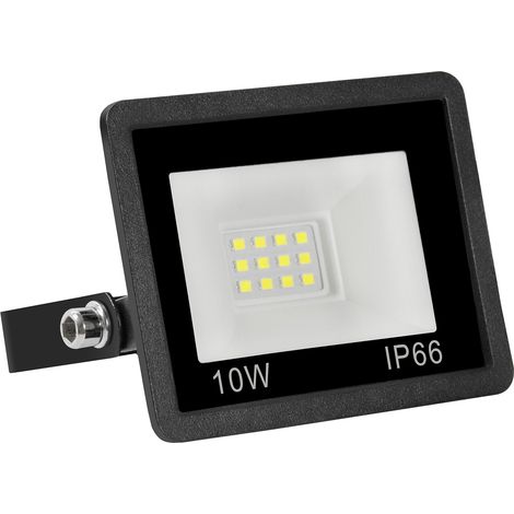 Foco LED de 10 W con 12 LED, 180–240 V, resistente al agua (IP66), para iluminación exterior (jardín, entrada, patio, valla). Ideal para patios, jardines, terrazas o entradas. (1/5)