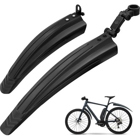 Garde-boue Vélo VTT VTC Avant et Arrière Réglable Amovible pour 20" 22" 24" 26" (1/5)