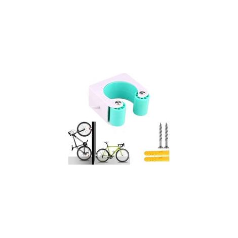 Support mural pour vélo, porte-vélos, support mural peu encombrant, système de rangement pour porte-vélos, intérieur et extérieur, pour vélos de course et VTT (VTT, bleu 1pcs) (1/5)