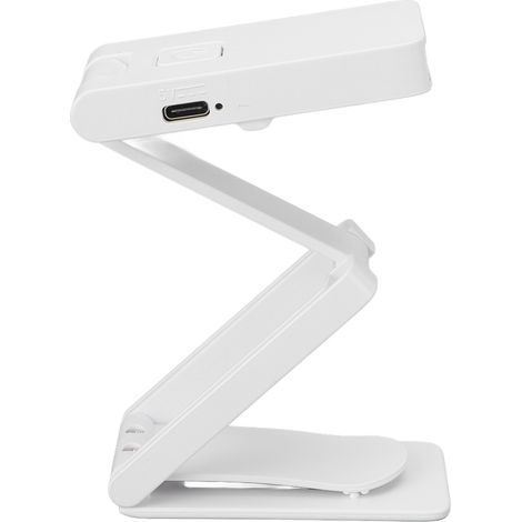 Lampe de lecture pliable pour lire au lit, 3 températures de couleur, intensité variable, rechargeable par USB, petite lampe de bureau à pince pour les amoureux des livres (1/5)