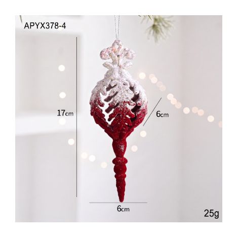 Décoration de Noël en velours rouge bordeaux avec nœud et accessoires scintillants (1/2)