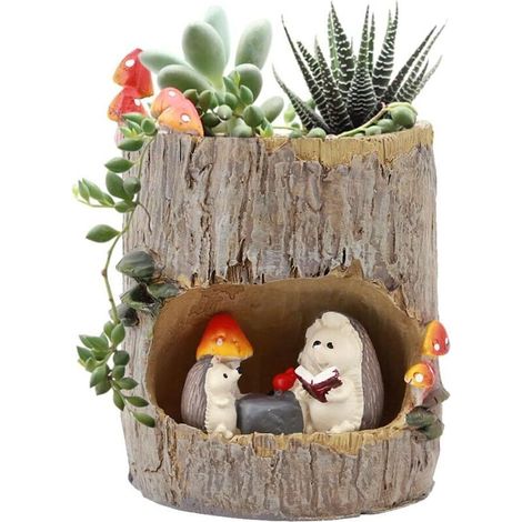 Kreative Pflanztöpfe mit Abflusslöchern, Pflanzgefäße aus Kunstharz, Vasen, Heimdekoration für Sukkulenten, Blumen, Kakteen, Gartendekoration, Innenbereich (1/5)