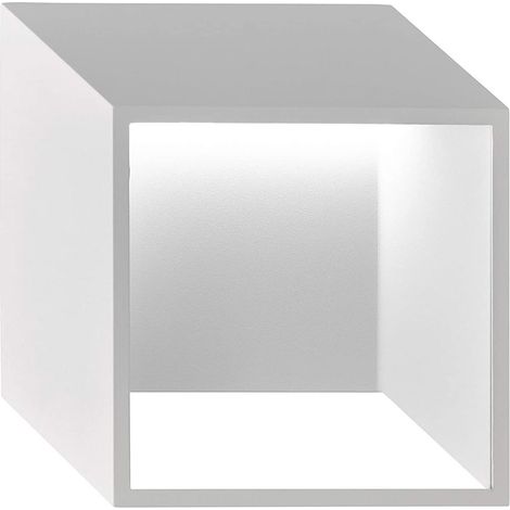 Lampada da parete per interni LED moderna corridoio lampada da parete lampada LED scala parete per interni bianco, faretto a soffitto in metallo, 5.5W 400Lm bianco caldo, LxPxH 25x9.2x25 cm (1/5)
