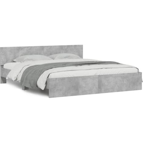 Maison Exclusive - Giroletto con Testiera Grigio Cemento 160x200 cm