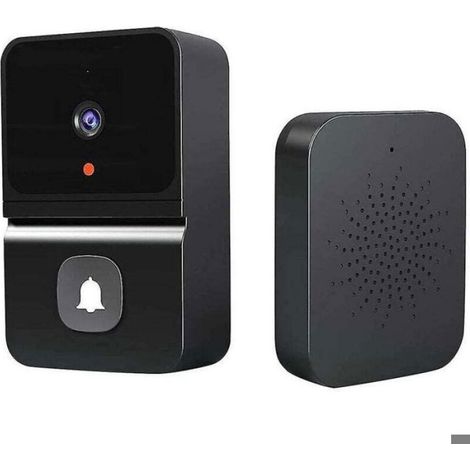Interphone vidéo de sécurité intelligent électronique Wifi Sonnette Wifi Caméra de sécurité à domicile-noir (1/3)