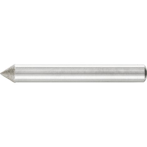 PFERD TOOLS Diamant-Schleifstift Spitzkegel Ø6x60° SchaftØ6 mm D126 (mit.) zum Anfasen/Entgraten/Senken