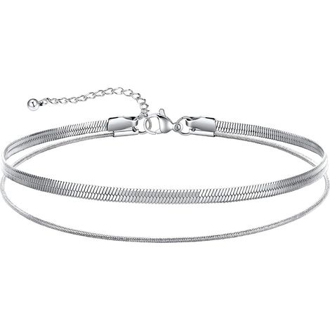 Chaîne de cheville pour femme – Lot de 2 bracelets de cheville en acier inoxydable (1/5)