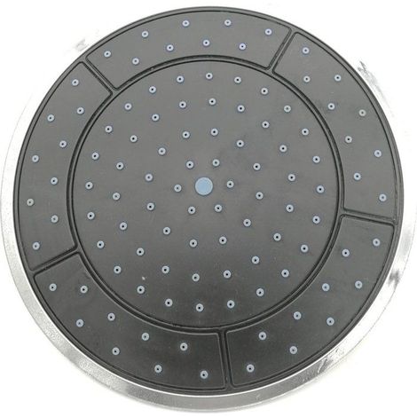 Pommeau de douche effet pluie - Pommeau de douche - 24,5 cm - ABS - Rond - Douche de tête - Buse de toit - Accessoires de cabine