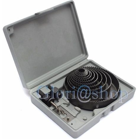 Frese Legno Set Fresa A Tazza Supporto 2 Attacchi Per Trapano Forare 16 Pz (1/2)