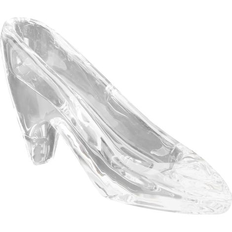 Mini-Kristallschuh-Ornament, 1 Stück, Weiß Tischdekoration, realistische High-Heel-Dekoration, für Feiertage, Partys und Abende (1/5)