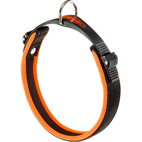 Ferplast ERGOFLUO C Collare per cani con morbida imbottitura e chiusura con microregolazione.. Variante C25/51 - Misure: A: 43-51 cm B: 25 mm - Arancione
