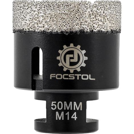 Foret Diamant - 50mm Scie Cloche Diamant Brasée Sous Vide pour Porcelaine Carrelage Céramique Marbre Granit Quartz M14 Filetage (1/5)