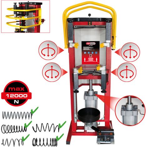 Kstools – Compresseur d'air comprimé pour ressort de support – Pression max. 10 bar – Acier spécial – Montage sécurisé des amortisseurs (1/5)