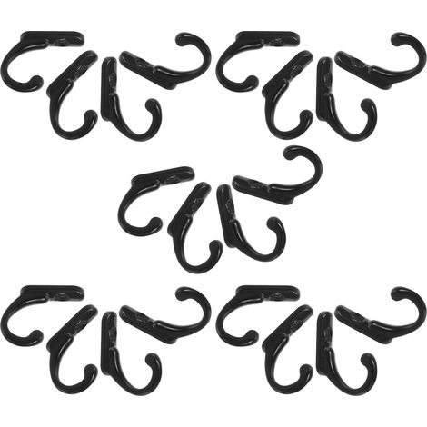 Lot de 20 Petits Crochets Muraux en Alliage Métallique Noir Crochets Muraux Décoratifs Vintage pour Serviettes et Vêtements pour Salle de Bain et Entrée (1/5)