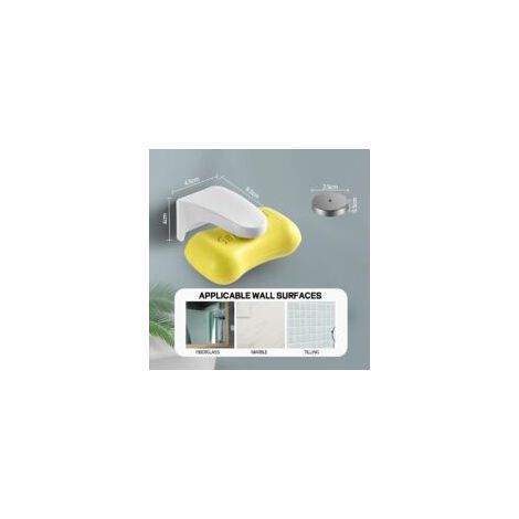 Juego de jaboneras magnéticas de 2 piezas, no requiere perforación, montaje magnético en pared para baño y cocina - Crezuo (1/3)