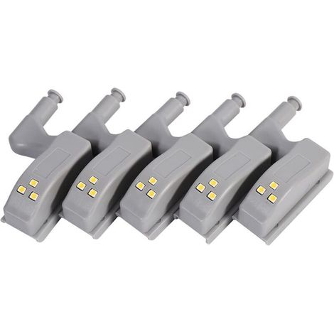 Set mit 10 LED-Scharnierleuchten in Lotusform, sensorgesteuerte LED-Scharnierleuchten für Schränke, Küchenschränke, Nachtlichter für Schränke, Küchenschränke, kaltweißes Licht
