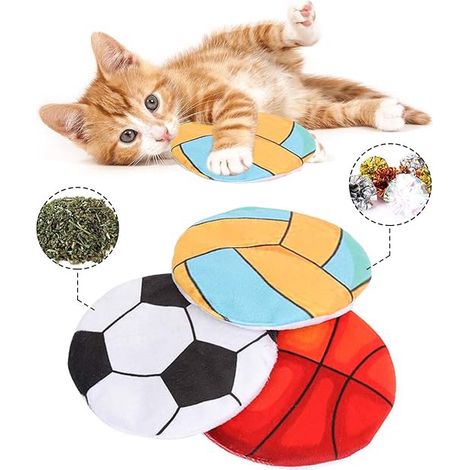 Katzenspielzeug mit Katzenminze-Bällen, 3 Stück