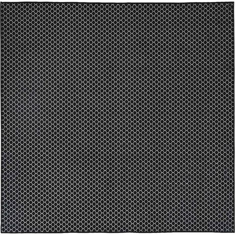 Rug ORIZ Black Mesh Pattern 200 x 200 cm 100% Polyester vidaXL (1/4)
