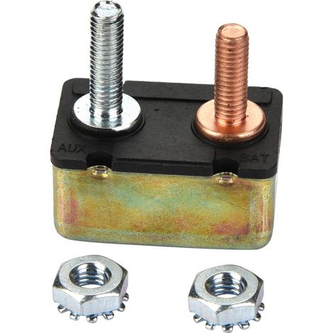 Coupe-Circuit Auto-Réarmable Polyvalent 12/24V pour Voiture et Bateau avec Couvercle Métallique 50A (1/5)