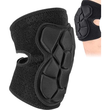 Rodillera de voleibol, rodillera para adultos  Rodillera deportiva  Banda elástica de EVA gruesa y cómoda, ideal para bailar y montar en bicicleta. (1/5)