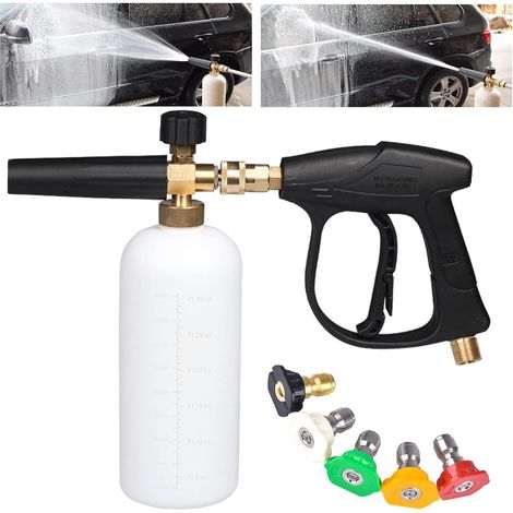 High Pressure Washer Water Washing Sprayer with Foam and Gun with 5 Spray Nozzles for Cleaning Garden Patio Floor Car (1/5)