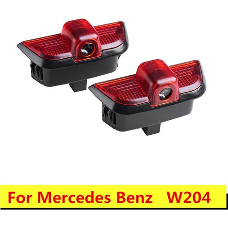 (Pour logo AMG) Pour Mercedes-Benz Classe C W204 C200 C300 C260 : éclairage d'accueil de porte à LED avec projecteur d'ombre laser 3D. Accessoires d'éclairage pour véhicules. (1/4)