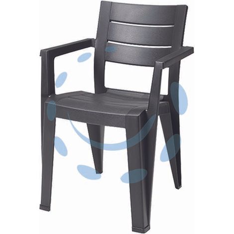 SEDIA DA GIARDINO JULIE SMOOTH FINISH/REZOLITH GRAPHITE