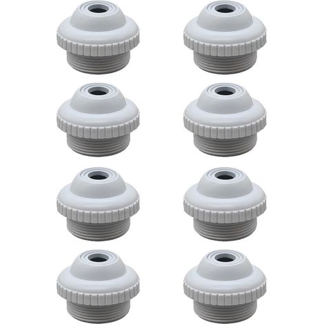 8X Buse de Massage de Retour de Spa de Piscine Buse de Massage Entrée Sortie Buse de Baignoire avec Outil de Piscine à Globe Oculaire à Jet Réglable (1/5)