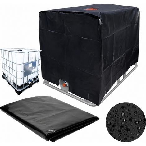 Couvercle de protection résistant aux UV pour réservoir d'eau IBC 1000L, 120 x 100 x 116 cm, pour seaux d'extérieur (1/4)