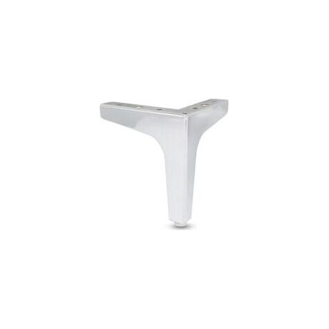 Lot de 4 pieds de canapé en métal de 10 cm, pieds de meubles de style contemporain (argent) (1/4)