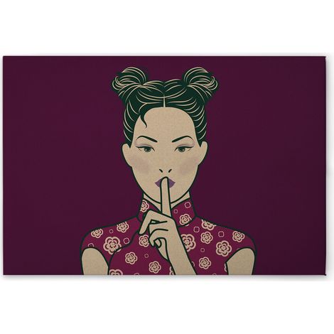 Leinwandbild Asiatisch M1-No.50991 - Kunstdruck auf Leinwand in Violett Beige - Wandbild 45 x 30 cm (1/5)