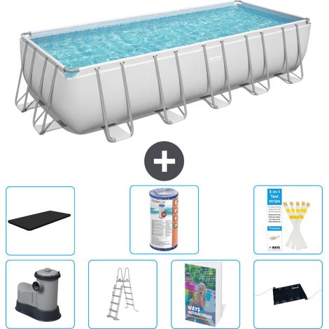 Bestway Power Steel Rechteckig - 640x274x132 cm - 8-teilig S619