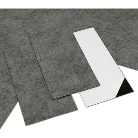 Dalle PVC Adhesive Sol Effet Bois Gris Vinyle Sol Autocollant Convient Pour Le De Salon Chambre Corridor Marbre Effet Imperméable Carrelage Antidérapant 30x15cm 10 Dalles (1/5)