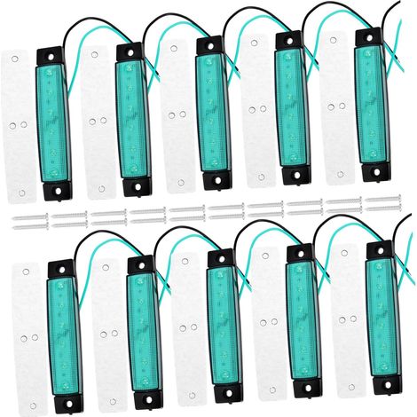 IMIKEYA Feu de Gabarit LED Vert pour Remorque, Lot 10 Pièces Abs (1/5)