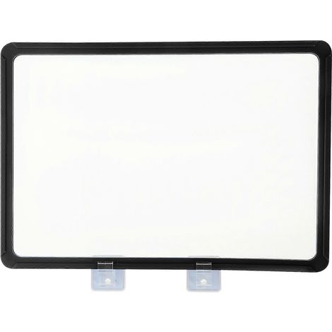 Panneaux indicateurs de rayon, panneaux magnétiques pour les prix, tableaux blancs effaçables à sec, porte-affiches multi-usages-31.00X21.40X1.00CM-Black (1/4)