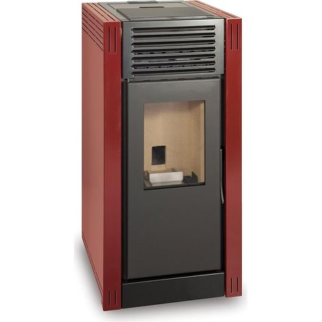 TJ - Estufa de Pellets Modelo EVA de 7 kW - Color Burdeos (1/5)
