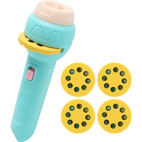 HONORNIC - Lampe torche de 81 cm pour enfants, jouet de projection, ombres chinoises, entraînement à la motricité fine, vert concentré (1/5)