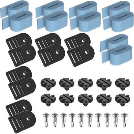 Kit Fixation Bâche à Bulles pour Enrouleur Résistant UV(10 pc)  8 sangles larges renforcées, conception pour robuste, empêche l'usure, fixation solide, pour idéal été comme hiver (1/5)