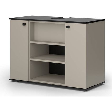 Waschbeckenunterschrank Joli, Greige, 80 x 59 cm mit 2 Türen, Vicco
