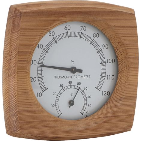 Accessoires de Sauna et Hammam 2 en 1 Thermomètre Hygromètre Bois de Cèdre-AUTRES (1/5)