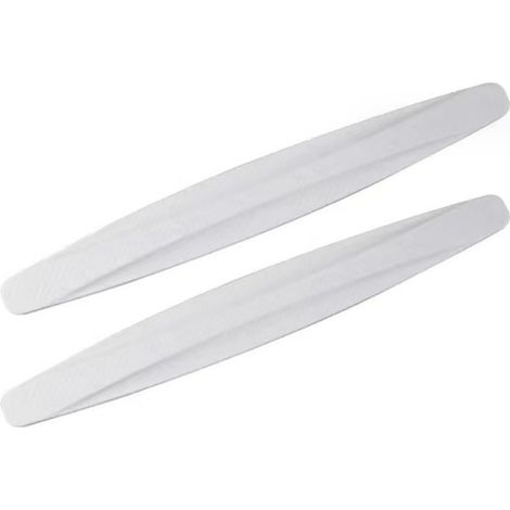 Lot de 2 protections d'angle de pare-chocs universelles en caoutchouc blanc, anti-collision et anti-rayures. Autocollant