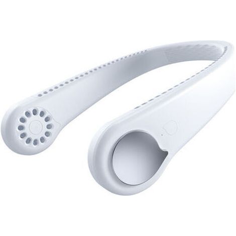 Ventilateur de cou portable, vent fort et silencieux, sans pales, flux d'air à 360 °, refroidisseur de cou, ventilateur USB rechargeable pour le bureau, la maison et les voyages en plein air (1/4)